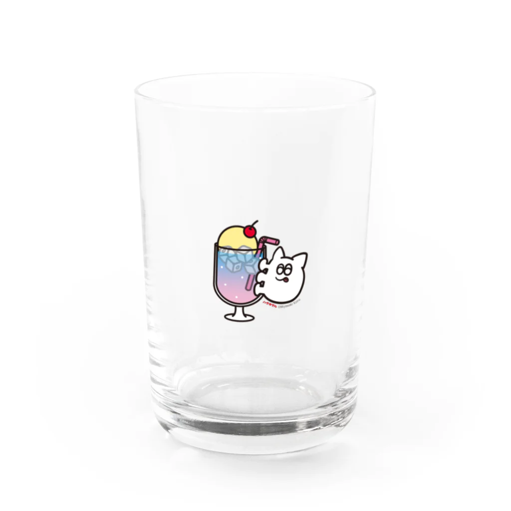 宮脇コイルのスーパーショップのクリームソーダなガケップチ・イチゴ味 Water Glass :front