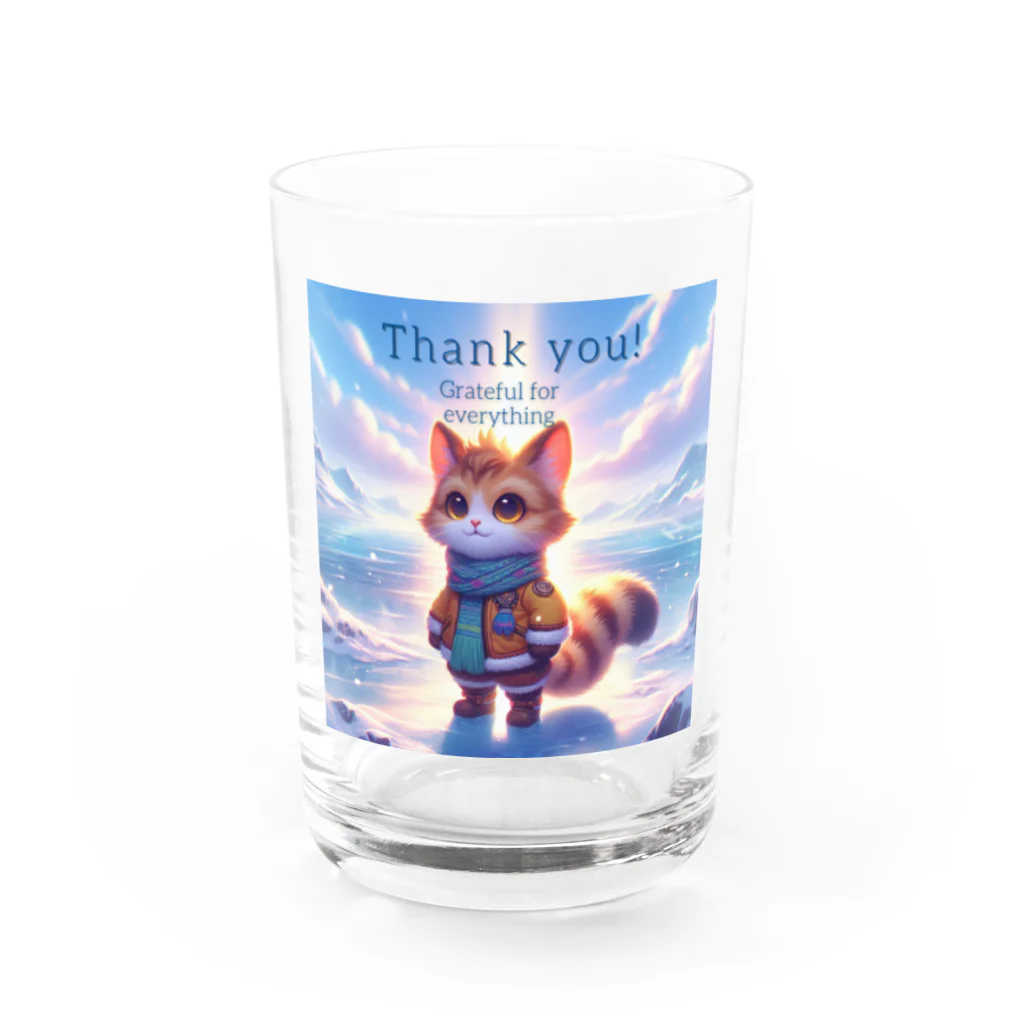 ビビりな番犬くんのふわふわフレンズ！にゃんこ Water Glass :front