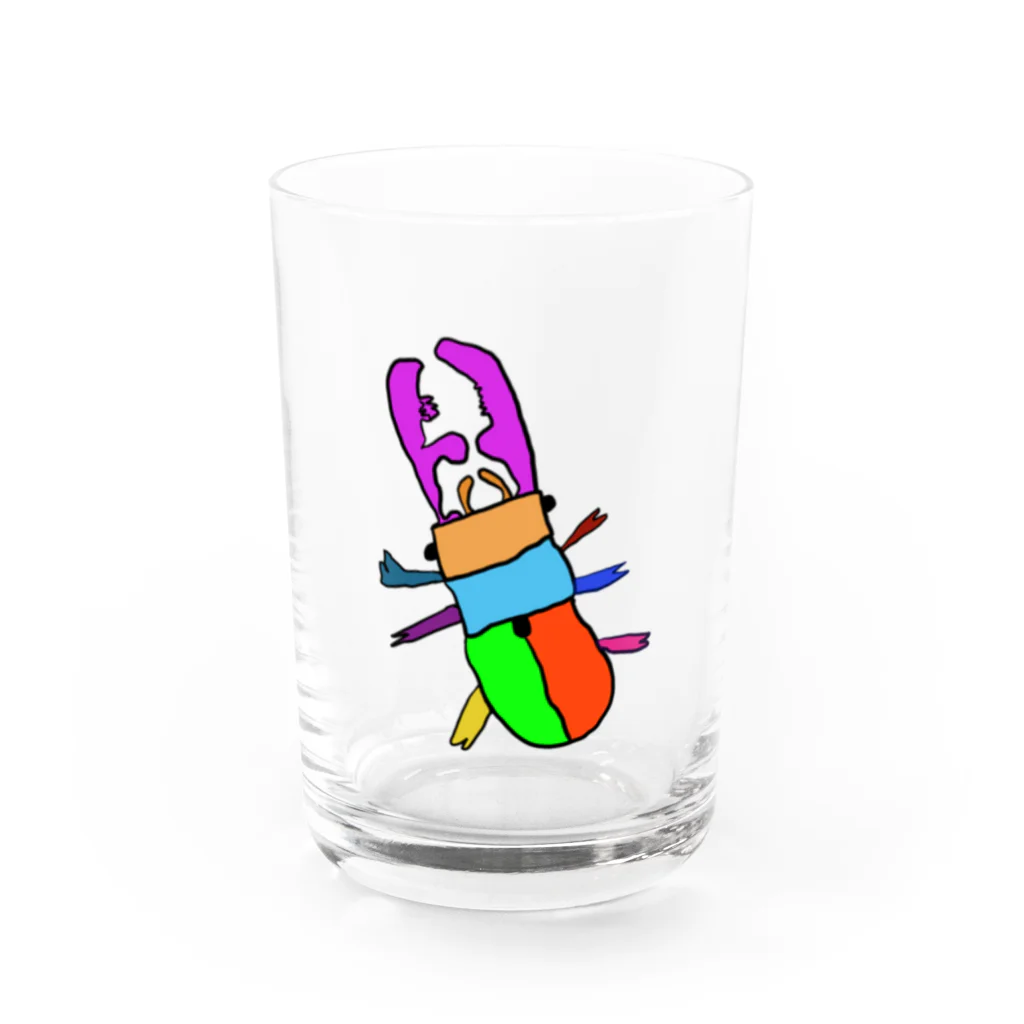 お絵かきリメイク『ＨＡＲＵ』のニジイロクワガタ Water Glass :front