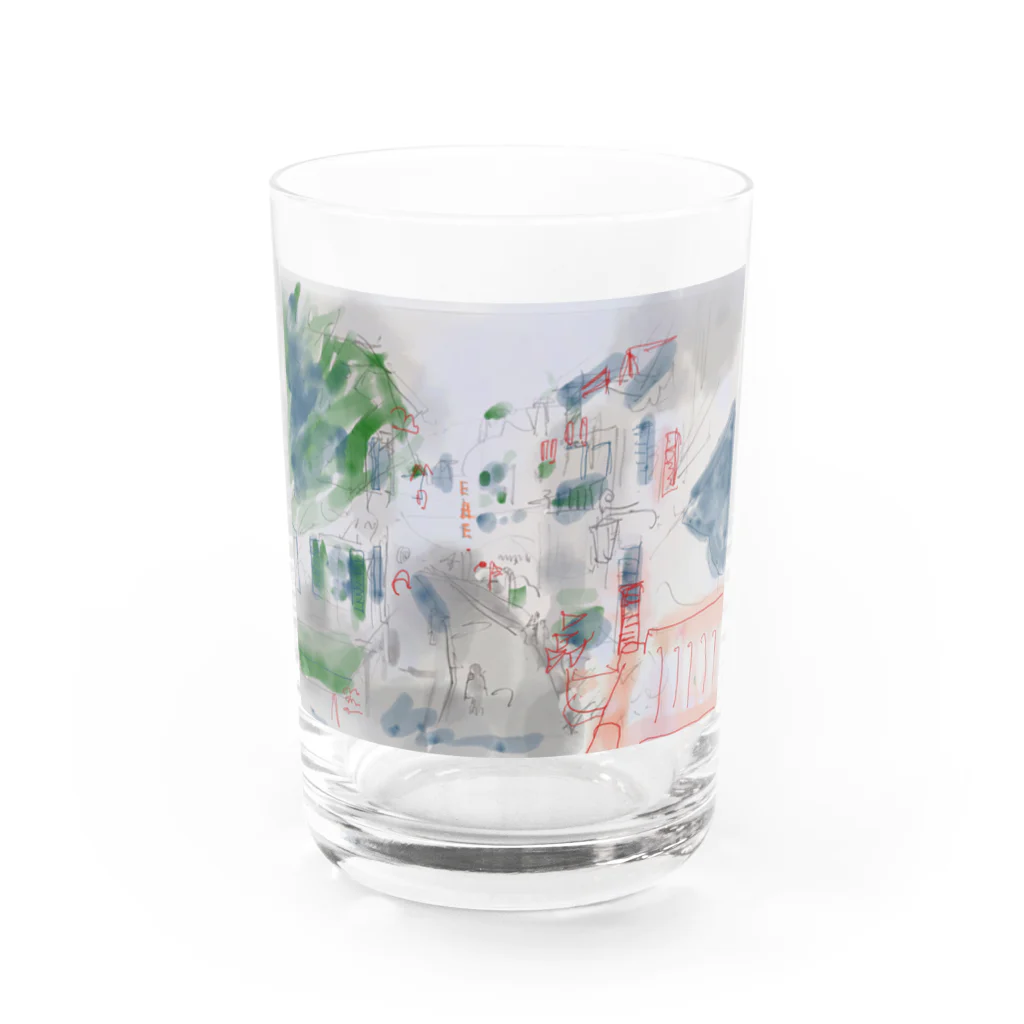 totoartのサンジャンドリュズの街並 Water Glass :front