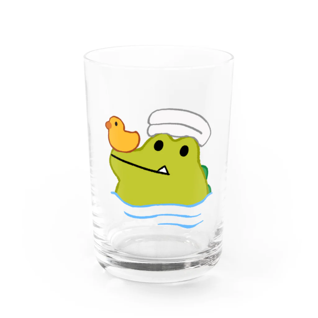 わりとせまいショップのblobwani(お風呂) Water Glass :front