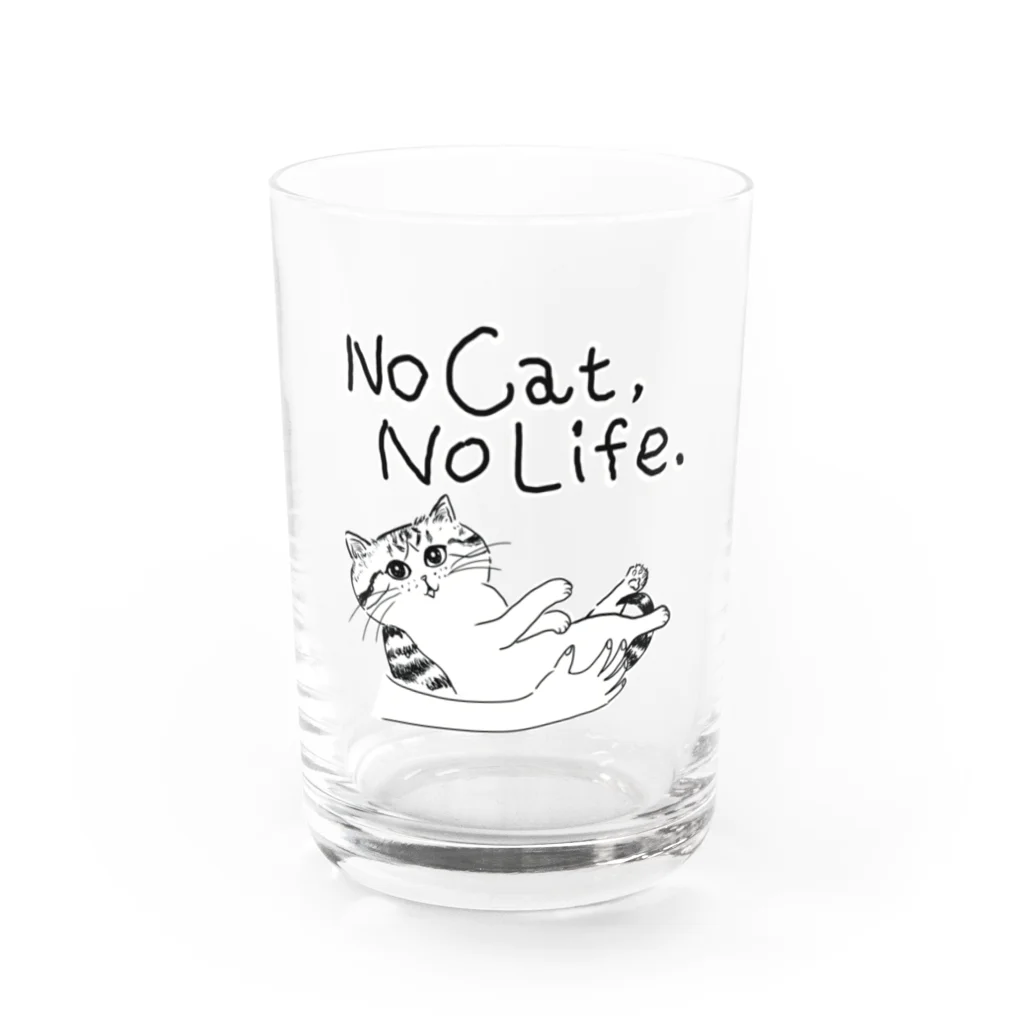 TomoshibiのNo Cat, No Life.  抱っこ猫 グラス前面