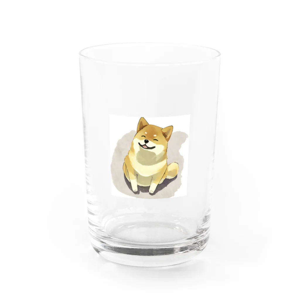 miiinikoの柴犬のえーあいくん Water Glass :front