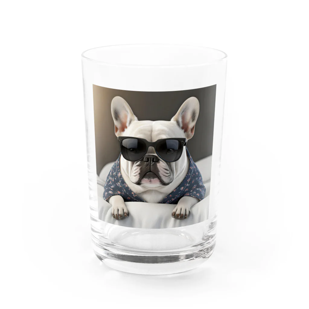SI-SAAのおやすみBOSS犬 Water Glass :front