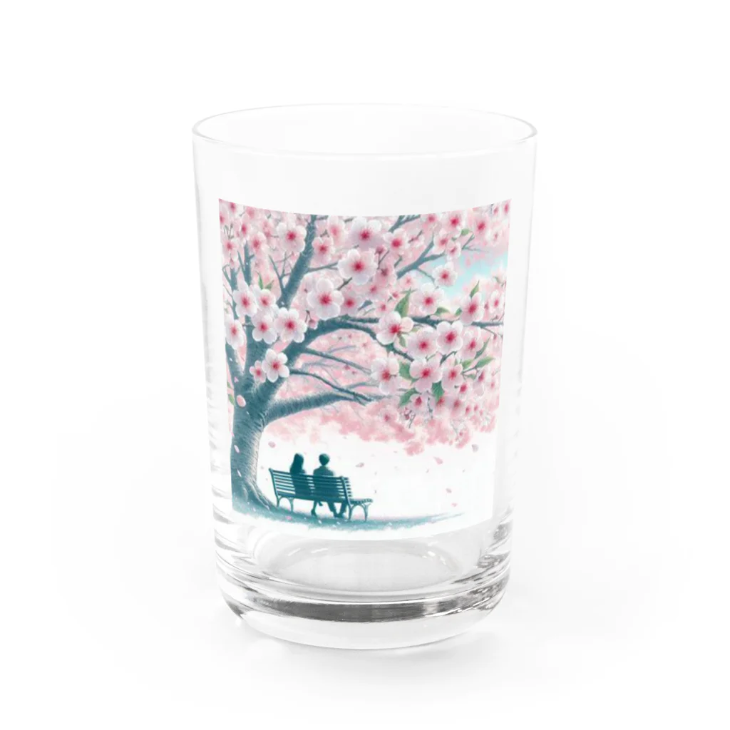 Rパンダ屋の「春風景グッズ」 Water Glass :front