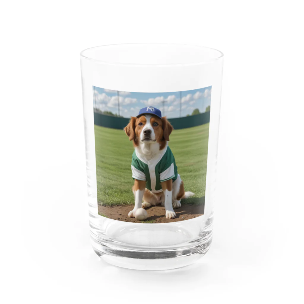 ぽめさくの犬野球 Water Glass :front