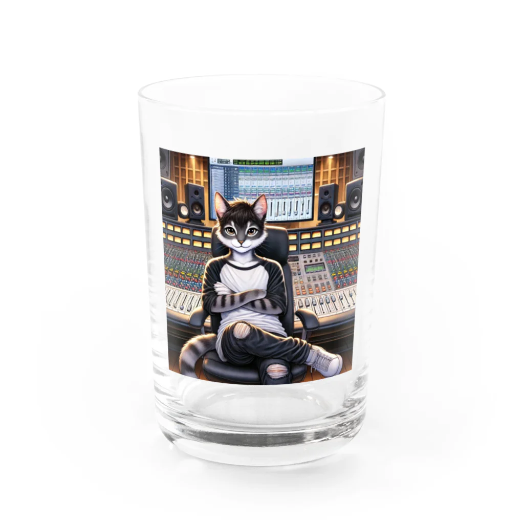 ２５GoodsShopのミキサー猫A Water Glass :front