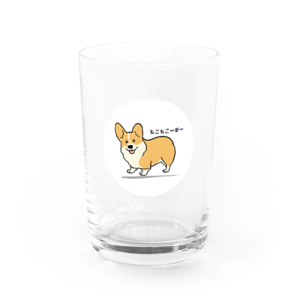 コーギーブレッド（もこもこーぎー）のもこもこーぎー （コーギーcorgi） グラス前面