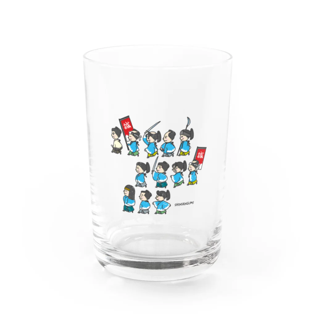 reiseidoの新選組隊士旗赤 Water Glass :front