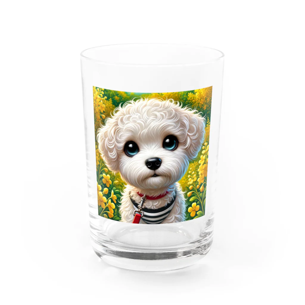 BebeCocoの元気いっぱいトイプードル Water Glass :front