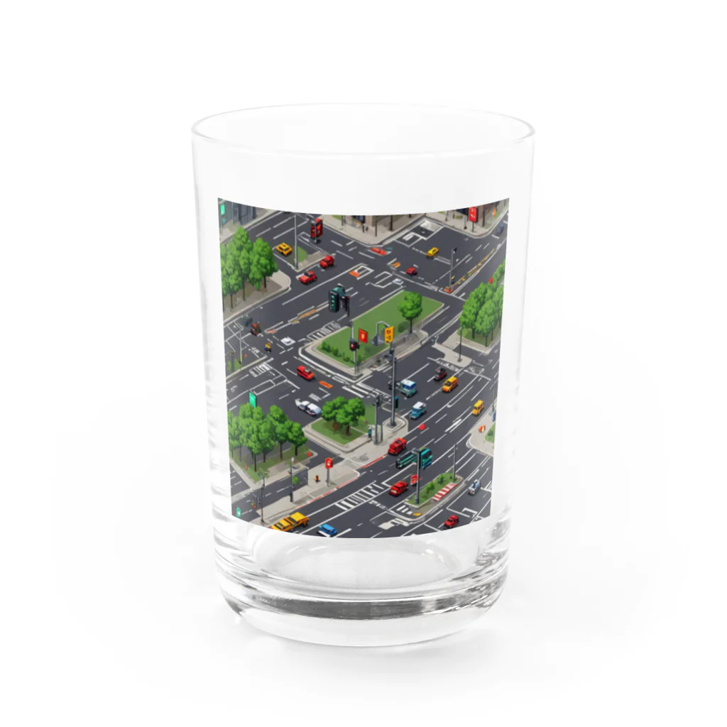 ft141104の「都会の信号 道路マップ」 Water Glass :front