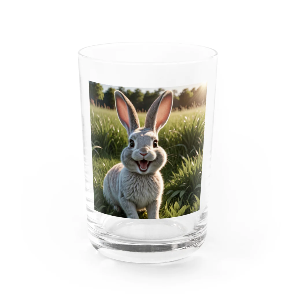 森の雑貨屋のほほえむウサギ Water Glass :front