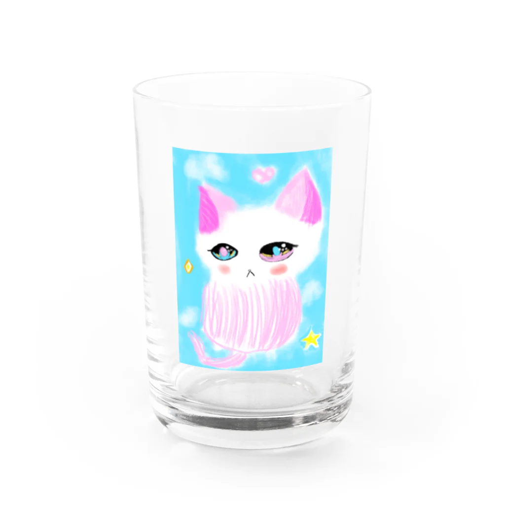 Rosie & sunflowersのチピンクちゃん Water Glass :front