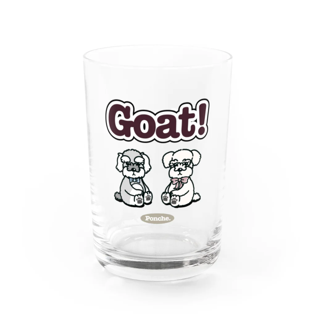 ぽんちぇのお店のルルララGoat! Water Glass :front