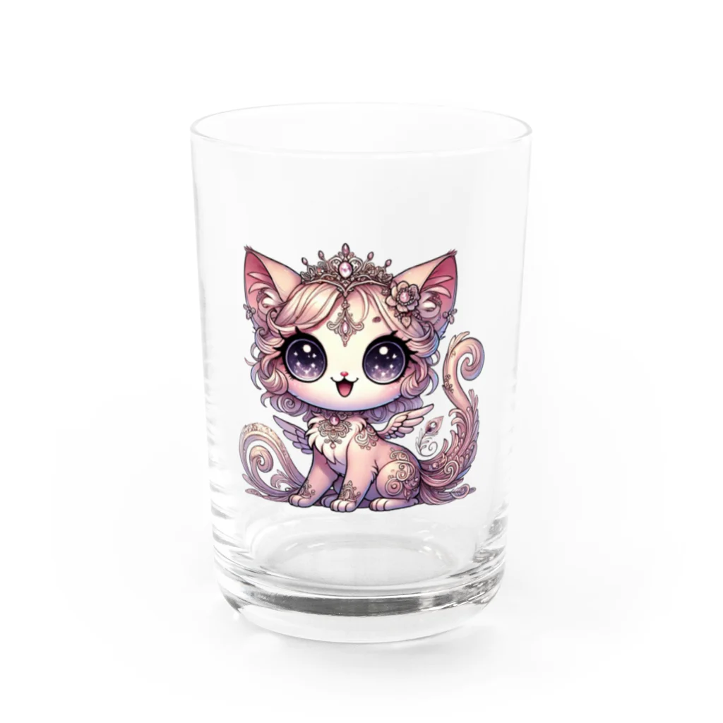 Snow-peaceの幻想のプリンセスキャット Water Glass :front