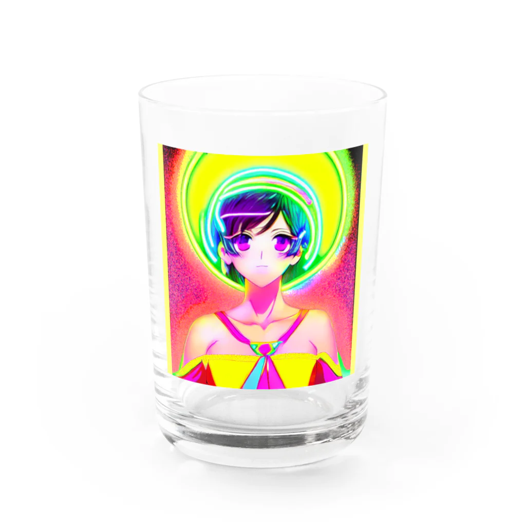 きゅぴきゅぴガールの後光が差している★きゅぴきゅぴガール Water Glass :front