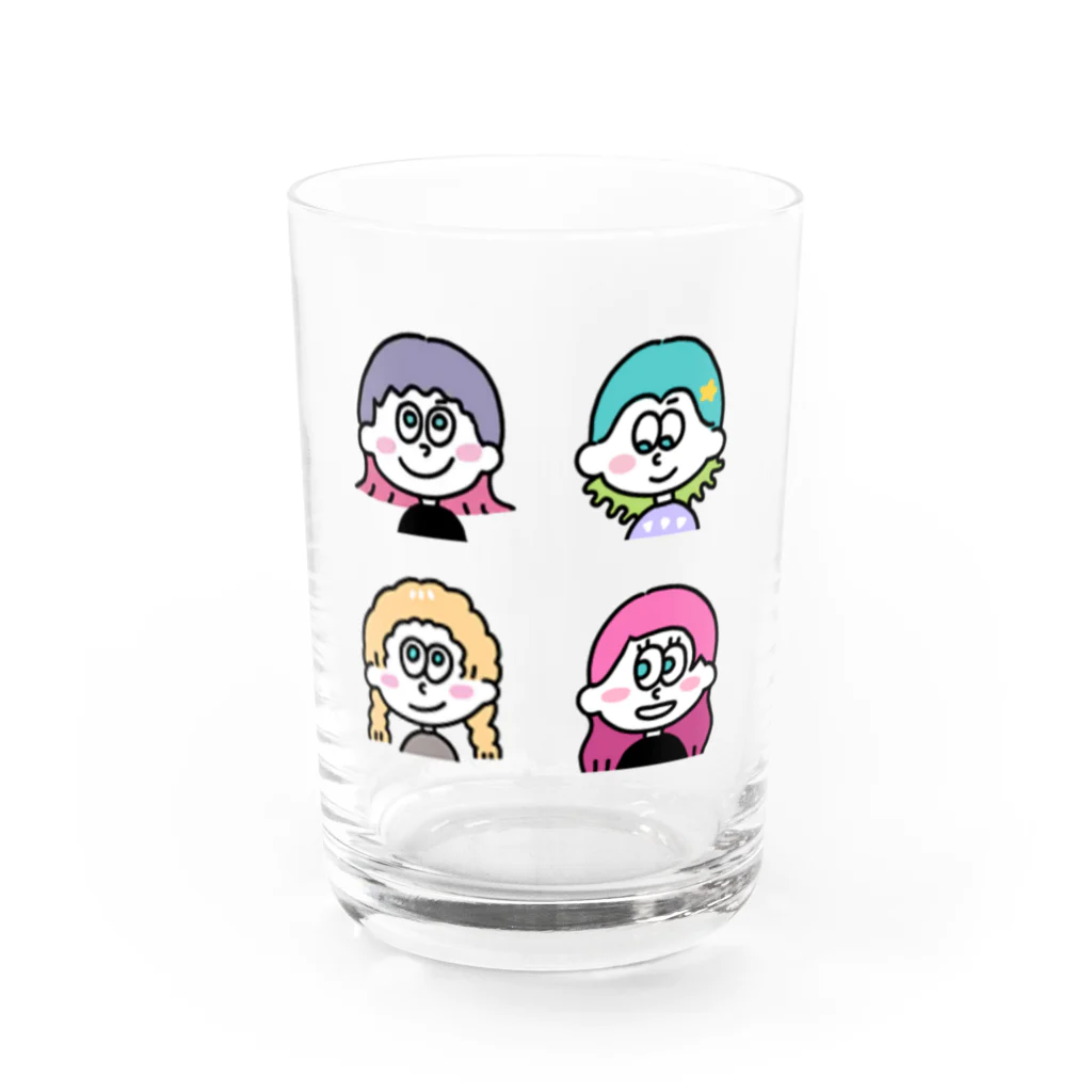 ★Mayamaya★の★ポップな女の子の笑顔★④ Water Glass :front