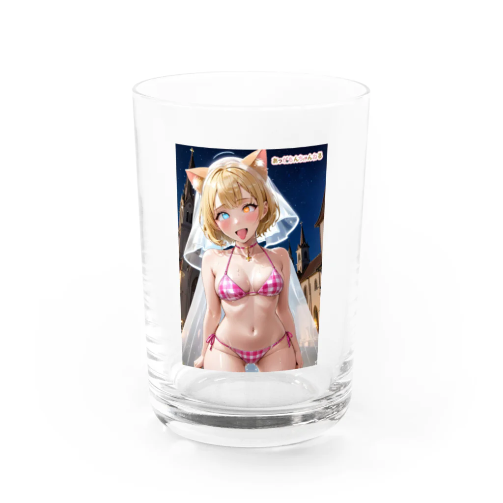 あっがもんショップのもんちゃんウェディング水着 Water Glass :front