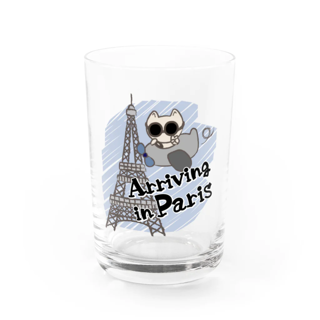 sari'sのArriving in Paris Water Glass :front