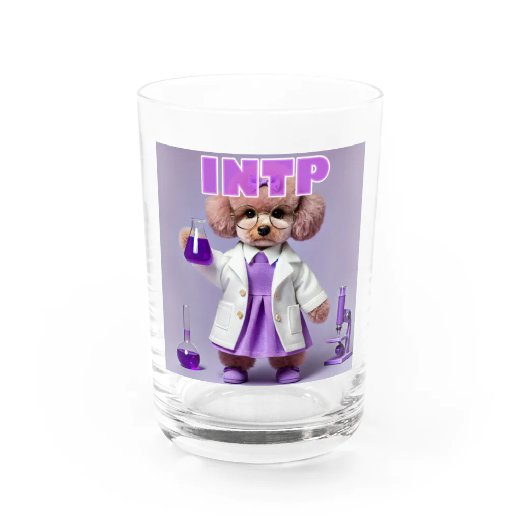 MsArtShopのINTPのトイプードル Water Glass :front