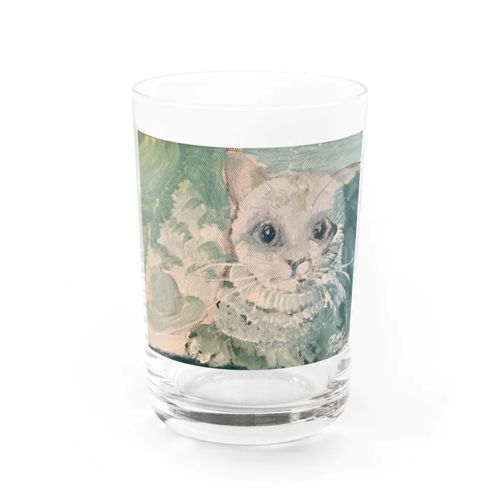 青い猫の夏の日 Water Glass :front