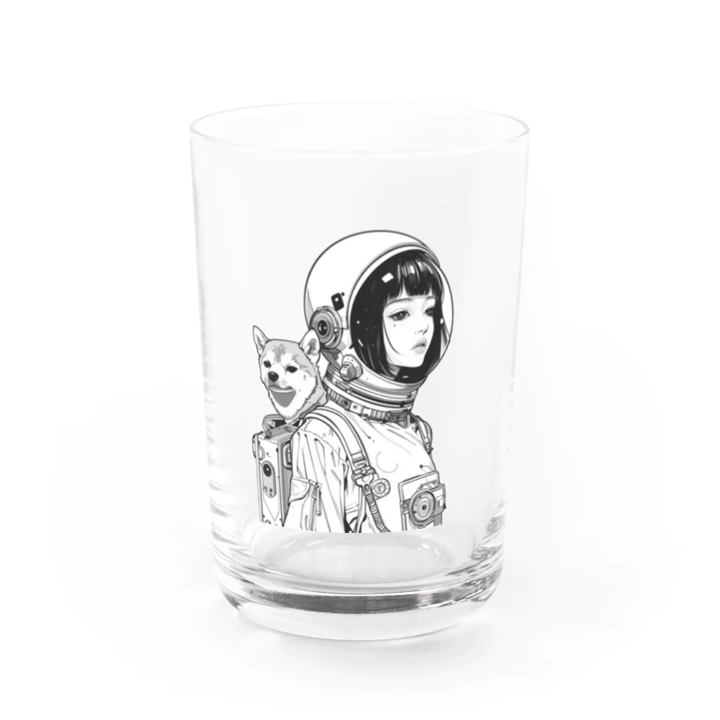 がーるずしょっぷの犬と少女 Water Glass :front