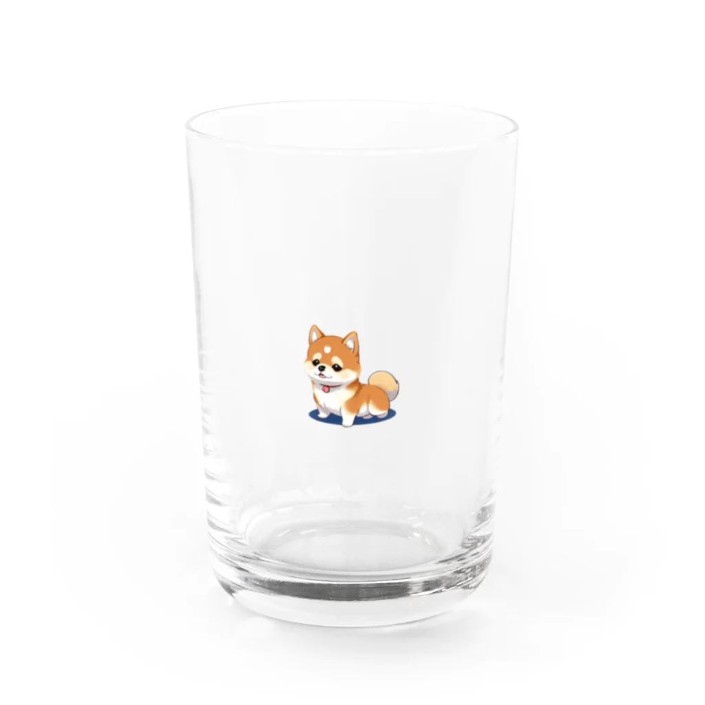 ニャタたち＆わん吉たちのわんちゃ Water Glass :front