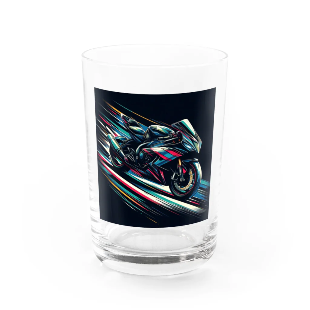 鷹鷹のスピードライン Water Glass :front