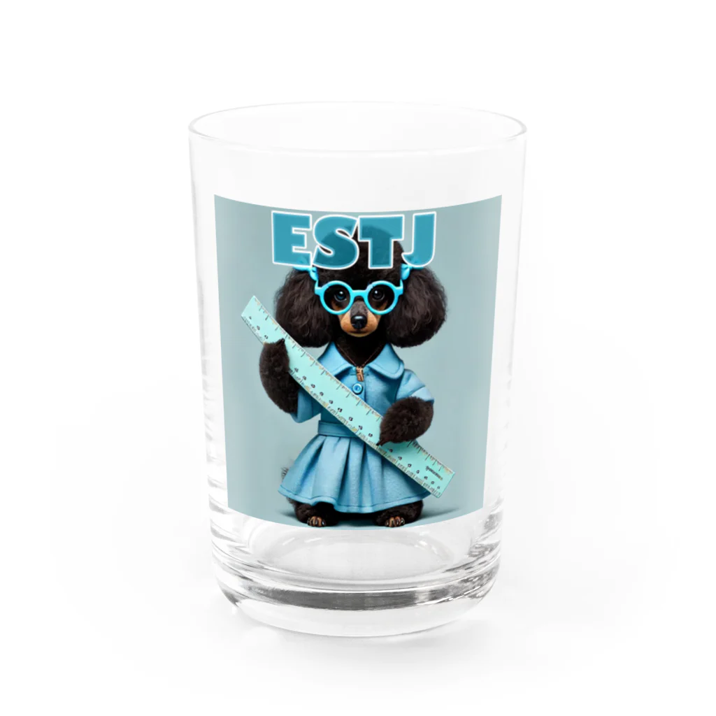 MsArtShopのESTJのトイプードル Water Glass :front