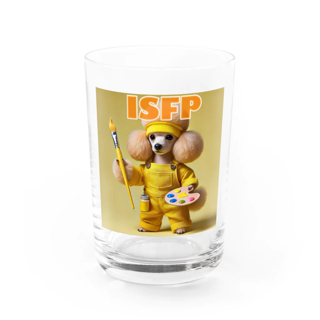 MsArtShopのISFPのトイプードル Water Glass :front