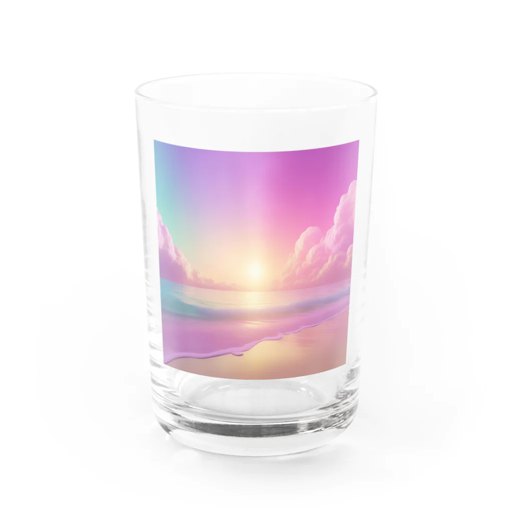 chan-takehaniの夢幻の夕暮れ Water Glass :front