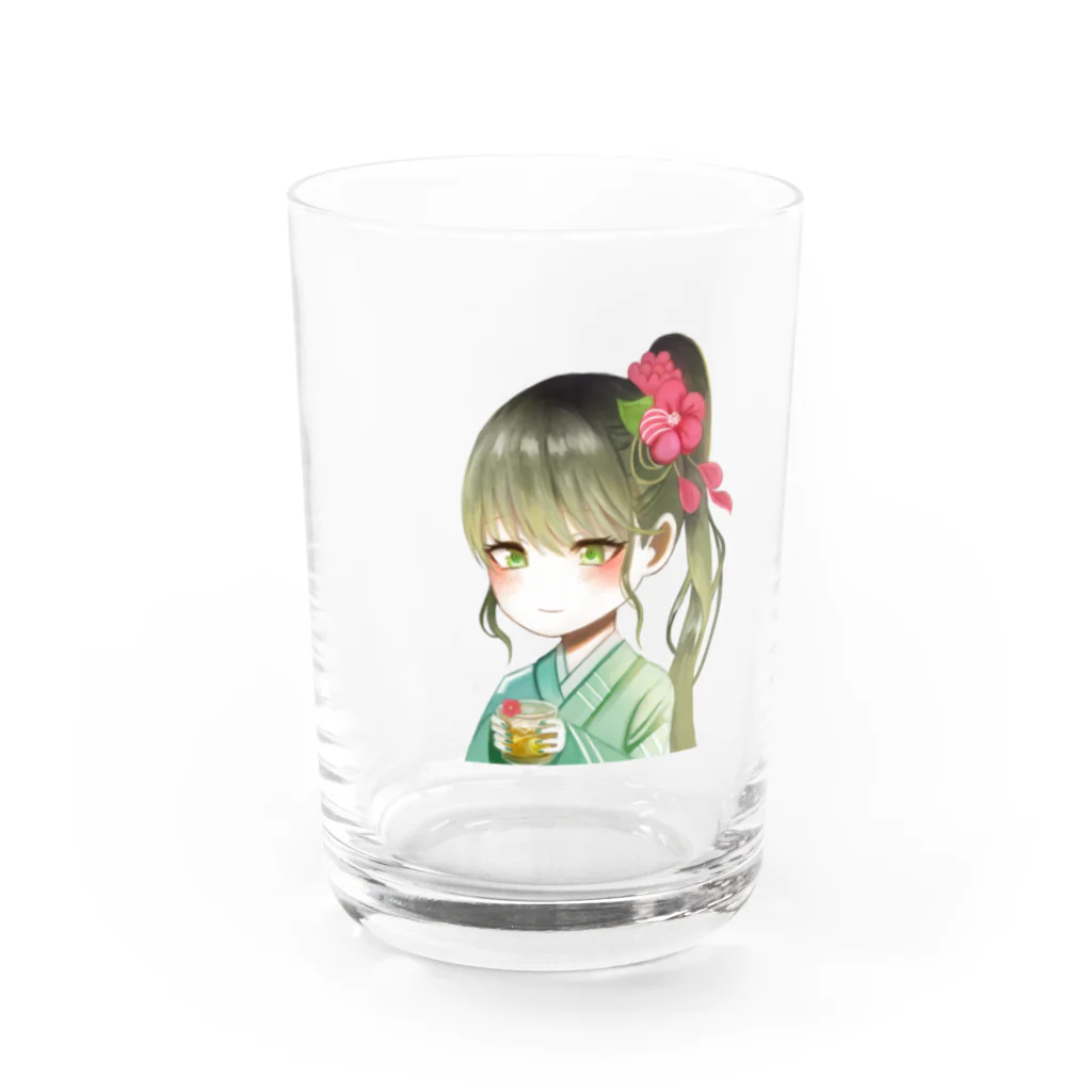 乾杯がーるずSHOPのKanpaiGirl「梅酒ロックちゃん」グラス Water Glass :front