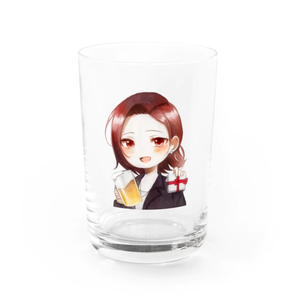 乾杯がーるずSHOPのKanpaiGirl「バレンタインちゃん」グラス Water Glass :front