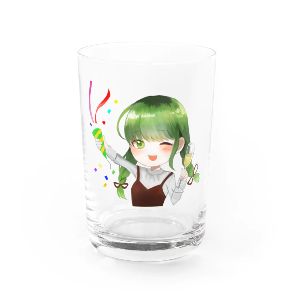 乾杯がーるずSHOPのKanpaiGirl「お誕生日ちゃん」グラス Water Glass :front
