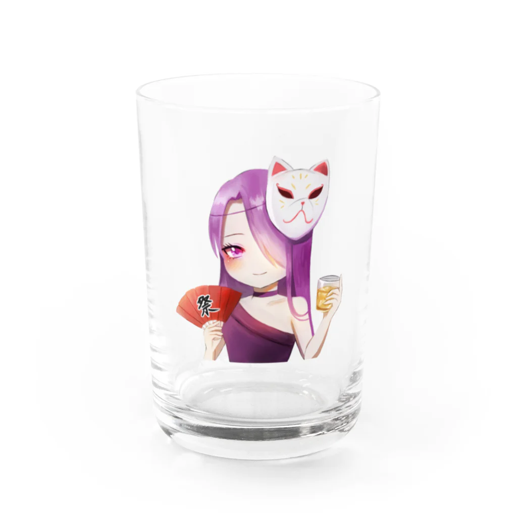 乾杯がーるずSHOPのKanpaiGirl「夏祭りちゃん」グラス Water Glass :front