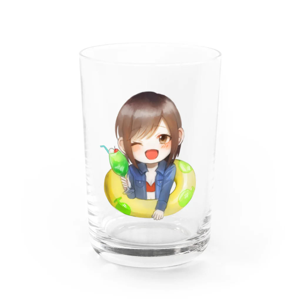 乾杯がーるずSHOPのKanpaiGirl「海水浴ちゃん」グラス グラス前面