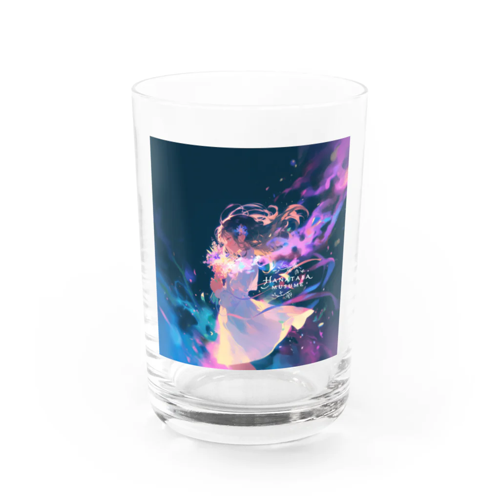 花束娘のFlowers Blooming in the Night Water Glass :front