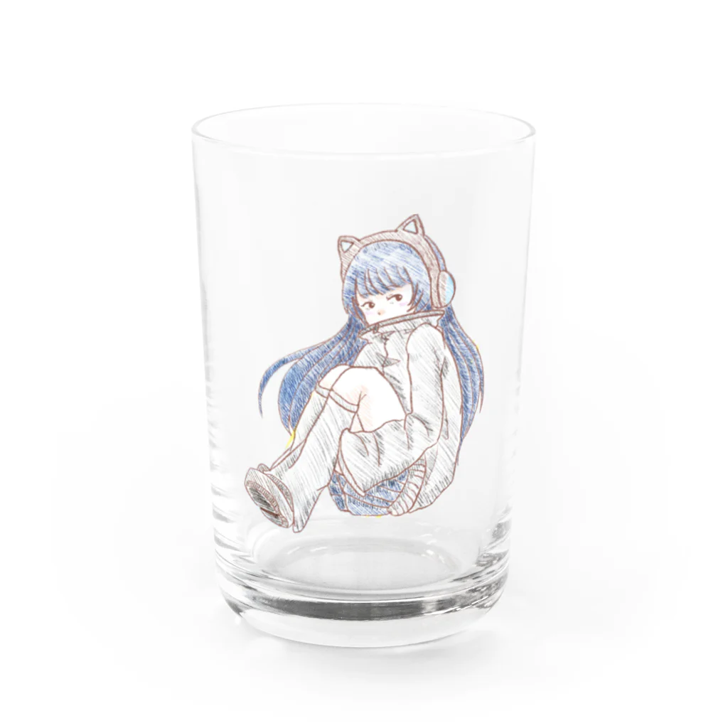 んちょんショップの三角座りんちょ Water Glass :front