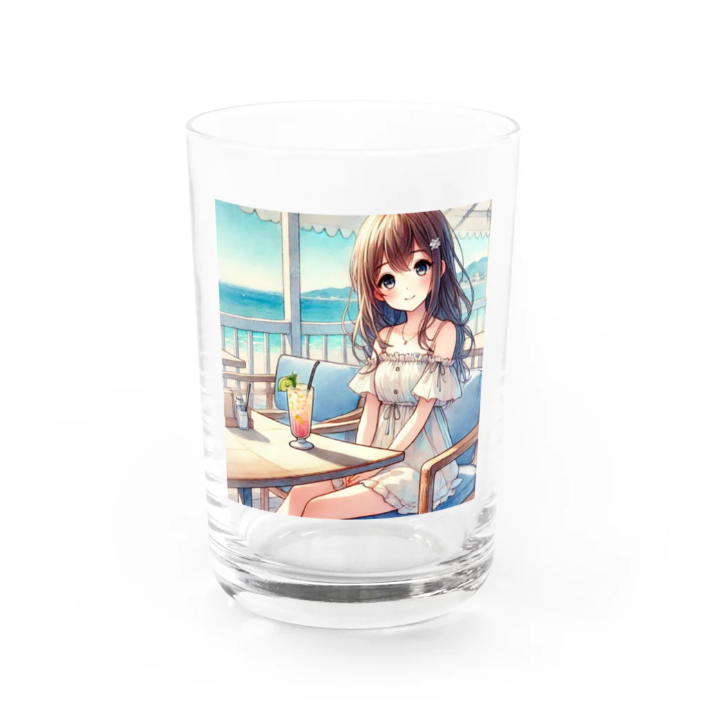 trypsin8080の浜辺のカフェで Water Glass :front