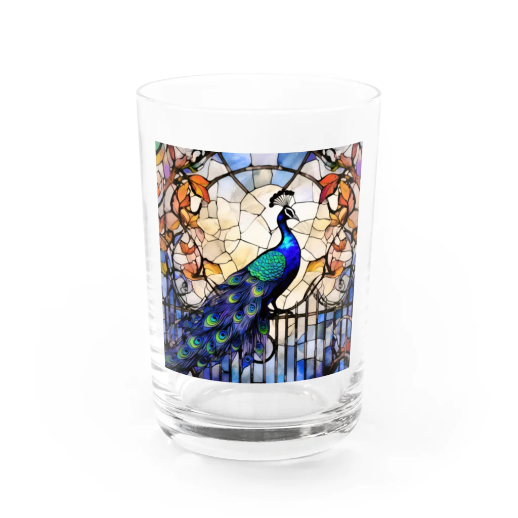 タカヤマ・サイトの絢爛豪華・孔雀 Water Glass :front