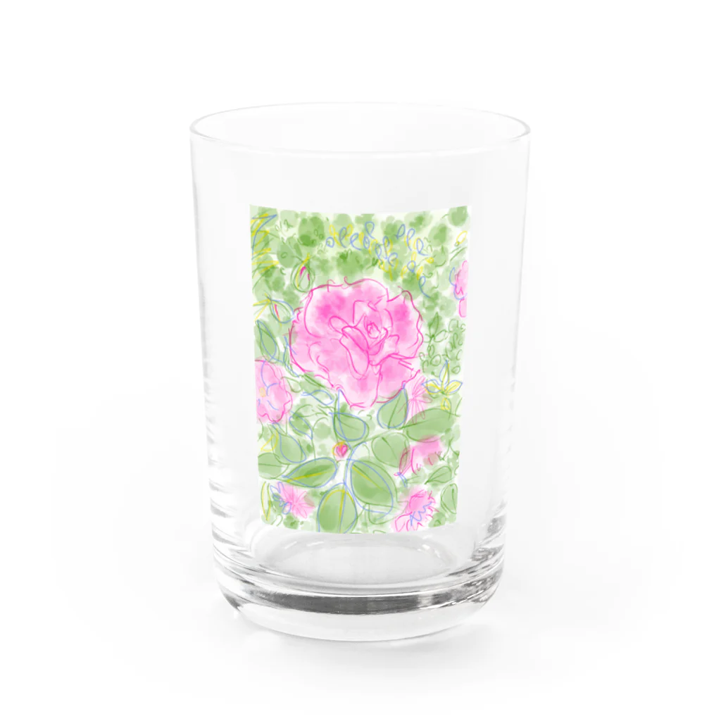 totoartのバラとツボミ Water Glass :front