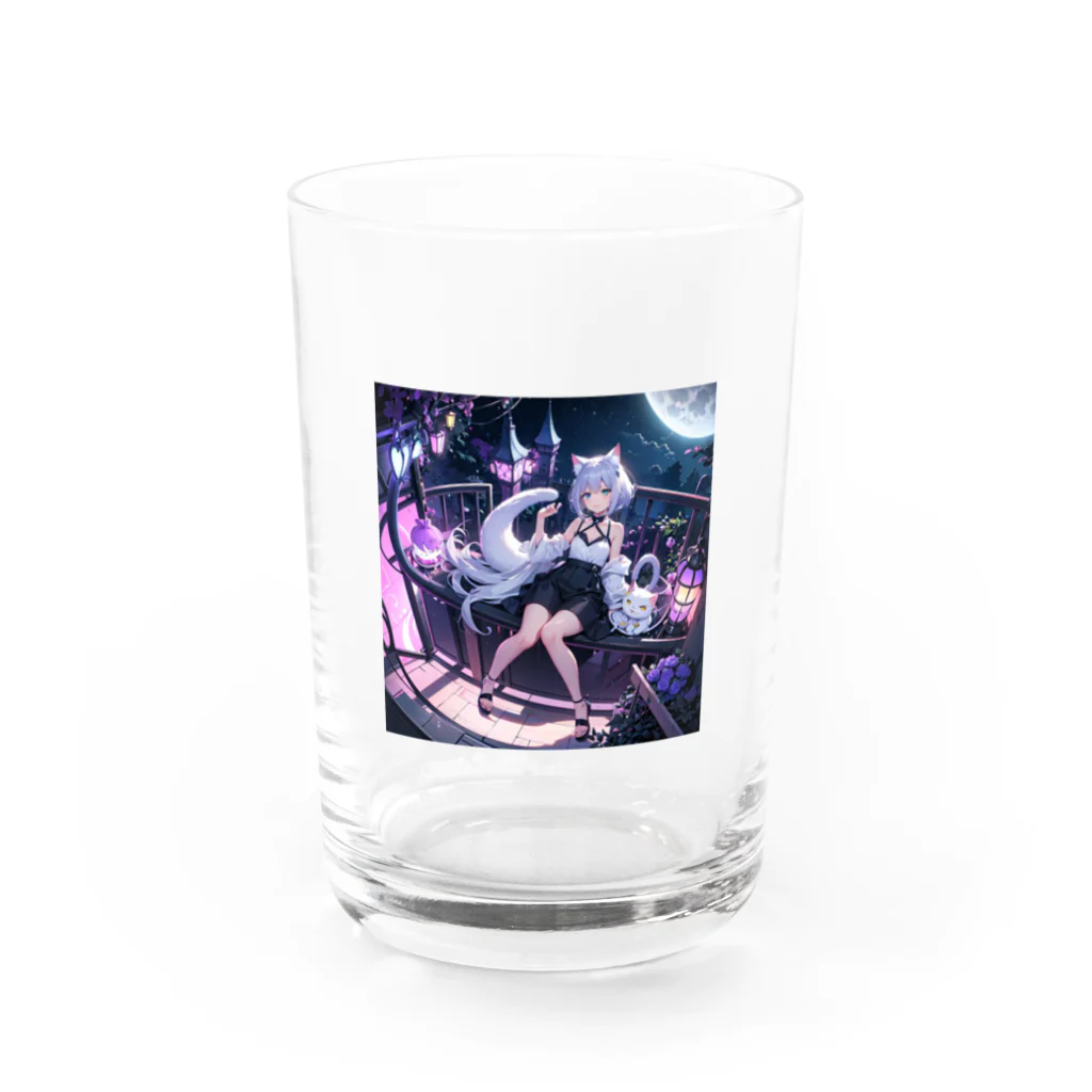 ねむねこのお店の猫耳少女 Water Glass :front