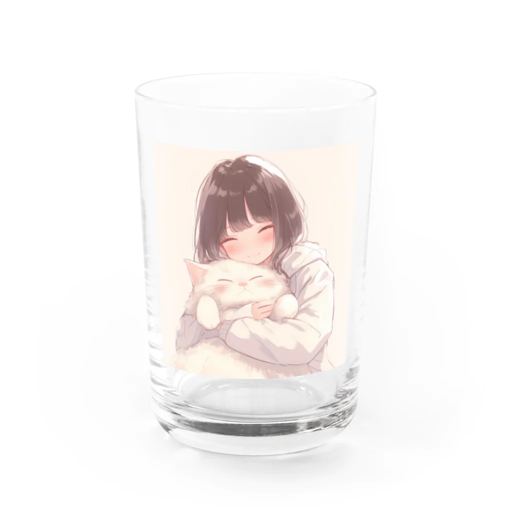 大切な君とのふとい猫 Water Glass :front