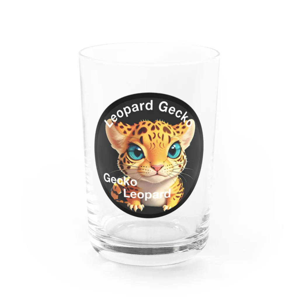 なまけもののLeopard Gecko（ヒョウモントカゲモドキ） Water Glass :front