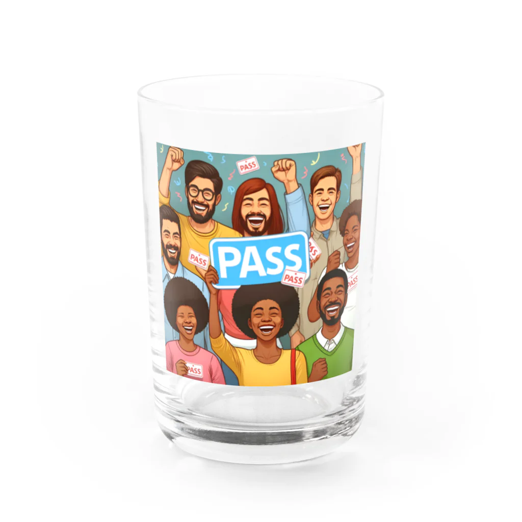 わっしょいの合格PASSED Water Glass :front