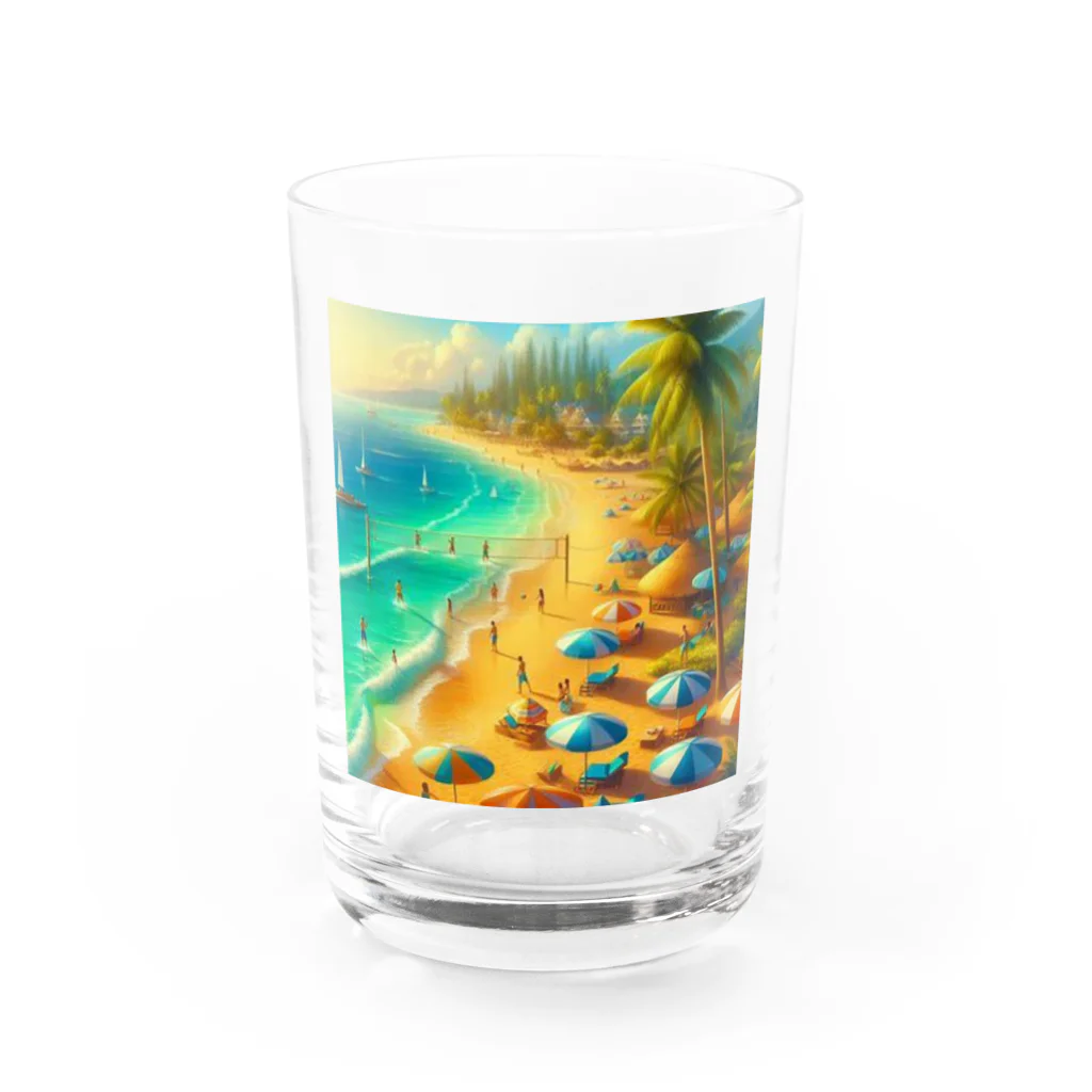 Rパンダ屋の「夏のビーチグッズ」 Water Glass :front