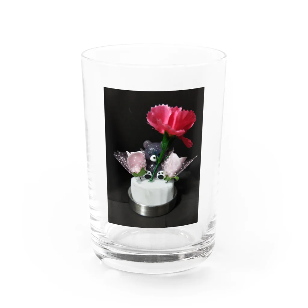 Ik0220の黒クマさんからのプレゼント Water Glass :front