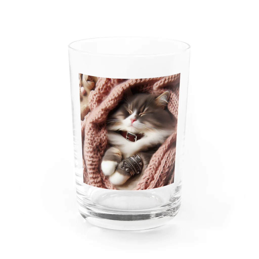 cat_smart_lifeの猫×睡眠×癒し Water Glass :front