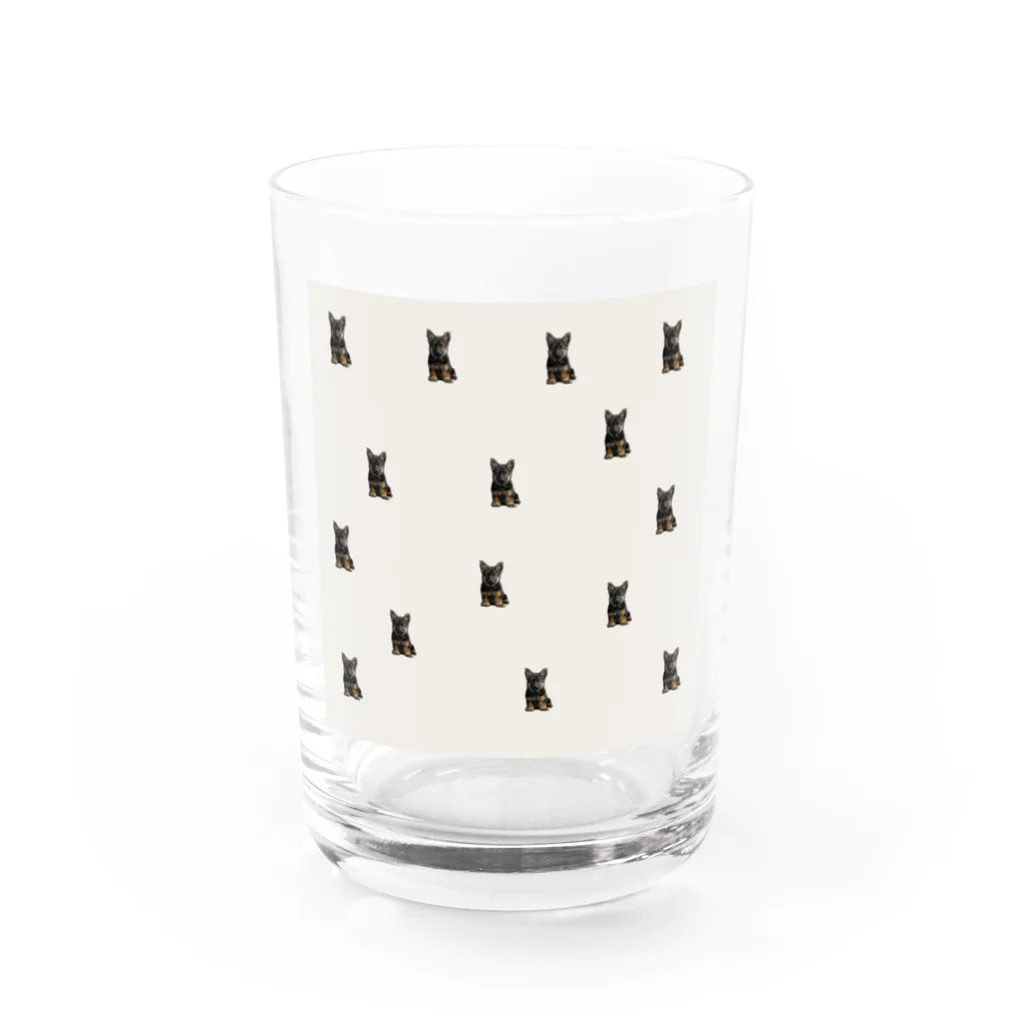 Giraffeinkの子犬シリーズ　Riley (ライリー) Water Glass :front