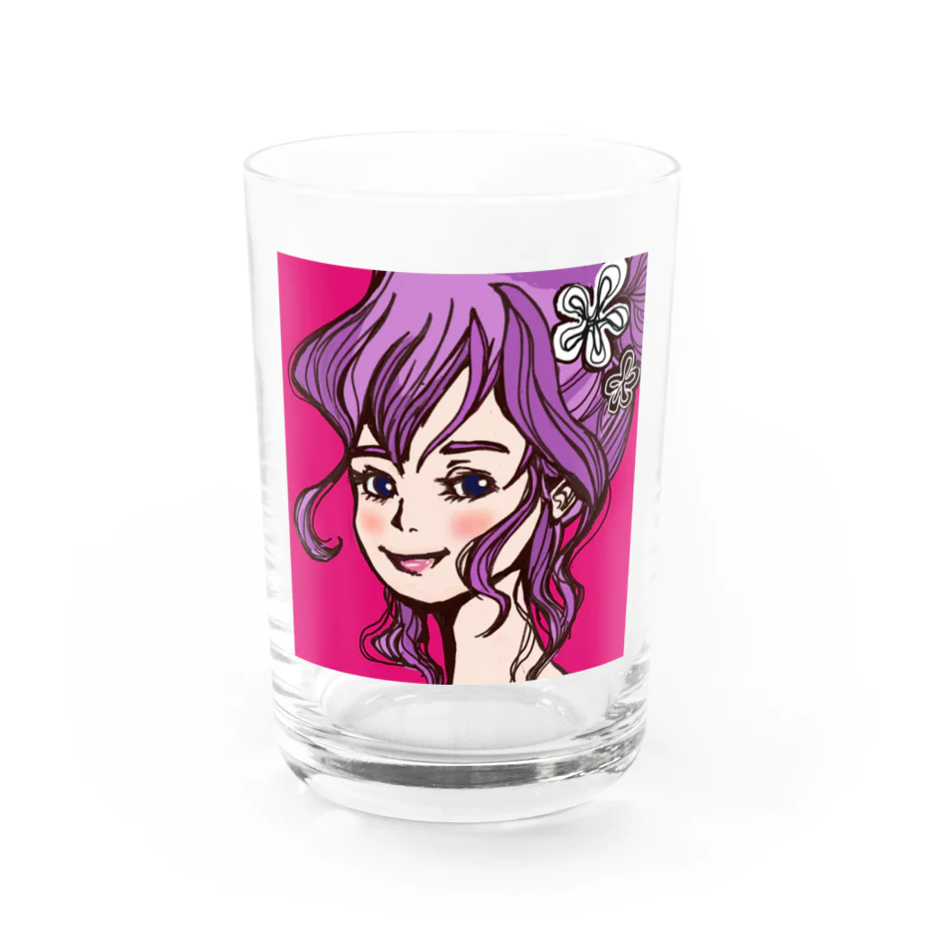 にじわたりねこの結い髪 Water Glass :front